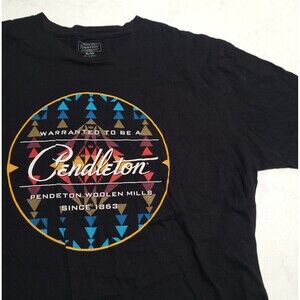 Pendleton Woolen Mills Logo Chief Joseph Tribal Pattern XL Graphic T Shirt EUC
